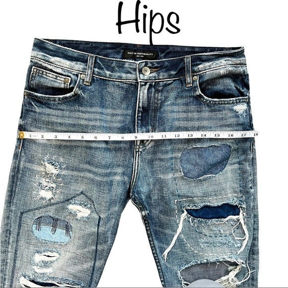 Cult of Individuality Distress Grunge Alter Ego High Rise Boyfriend Jean Size 26 - Picture 11 of 17